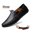 Men's Spring & Autumn Casual Leather Driving Shoes - Large Size, Breathable & Slip-On Design
