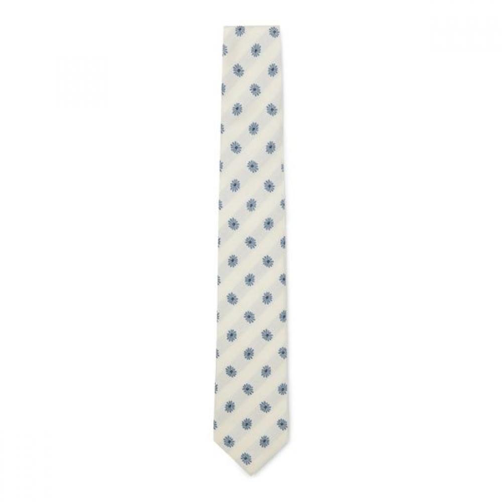 Boss Floral Jacquard Italian Silk Tie Light Blue ONESI