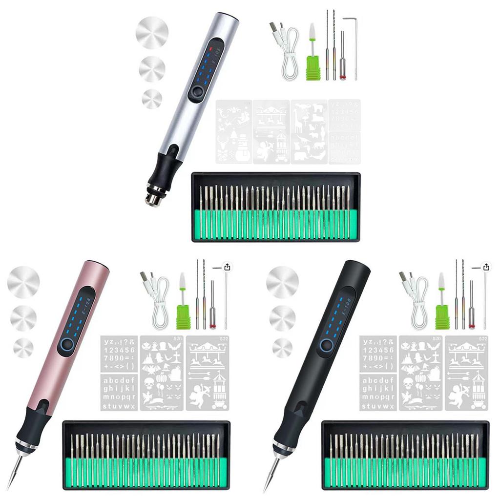 USB Akku-Rotationswerkzeug-Set Holzbearbeitung Gravurstift DIY Für Schmuck Metall Glas Mini Akku-Bohrmaschine Handwerkzeug
