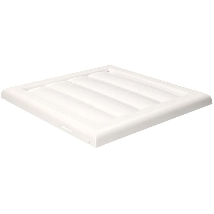 Grille d'aération - KOTARBAU - 140x140 mm - Blanc - Lamelles verrouillables - Fixation murale