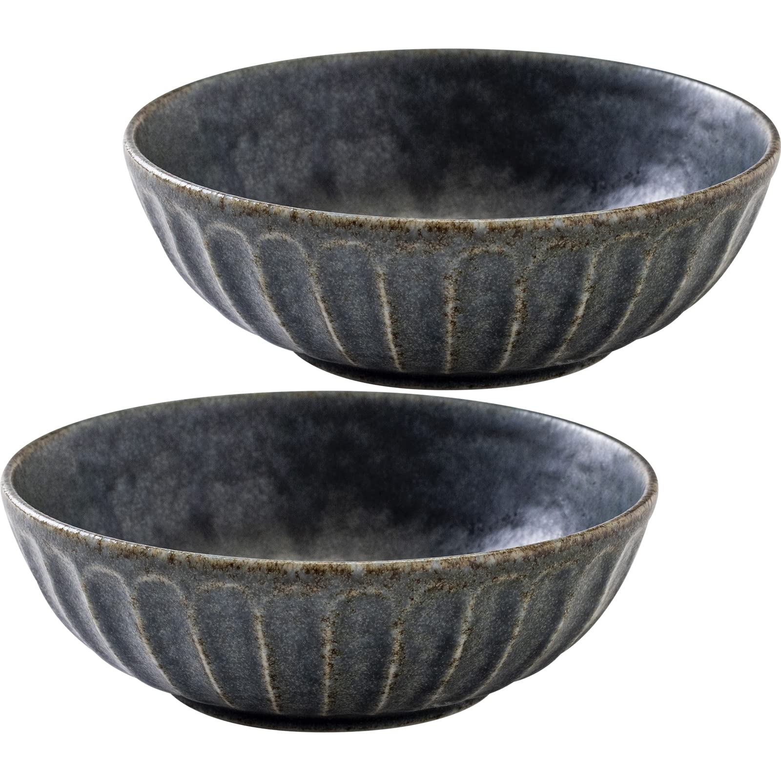 

Minoru Pottery Mino Ware tetote 130cm Medium Bowl, Konnezu, Set of 2