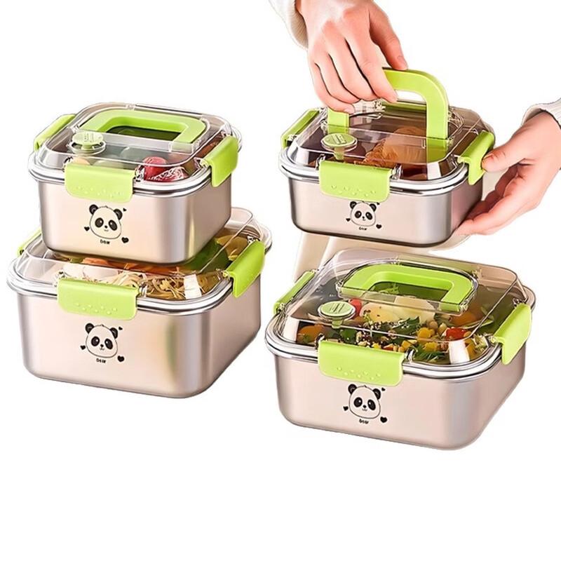 316 Stainless Steel Portable Square Lunch Box