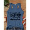 Funny text, forget about things printed stylish casual tank top