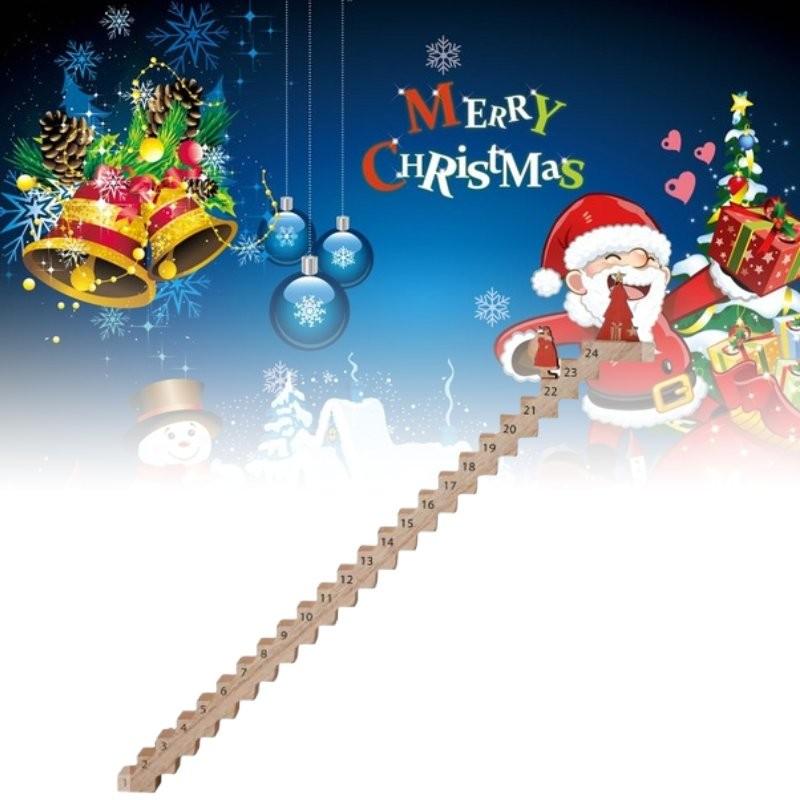 Santa Christmas Claus Climb Stairs Countdown Calendar Toy Decoration Desktop