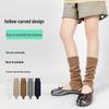 Women's Breathable Mesh Knit Footless Socks - Slimming Mid-Calf Leggings for Sandals
