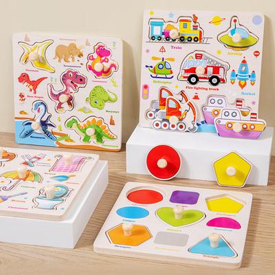 Montessori Baby Toys Wooden 3d Puzzle Cartoon Animal Intelligence Jigsaw Puzzle Early Learning Educational Toys for Children