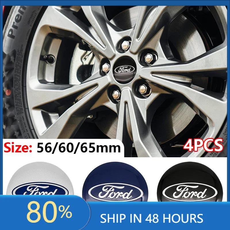 Car Sticker 2025 Hot 4pcs 56/60/65mm Car Wheel Center Hub Caps Stickers Badge For Ford Fiesta Mondeo Explorer Focus Mondeo Esca