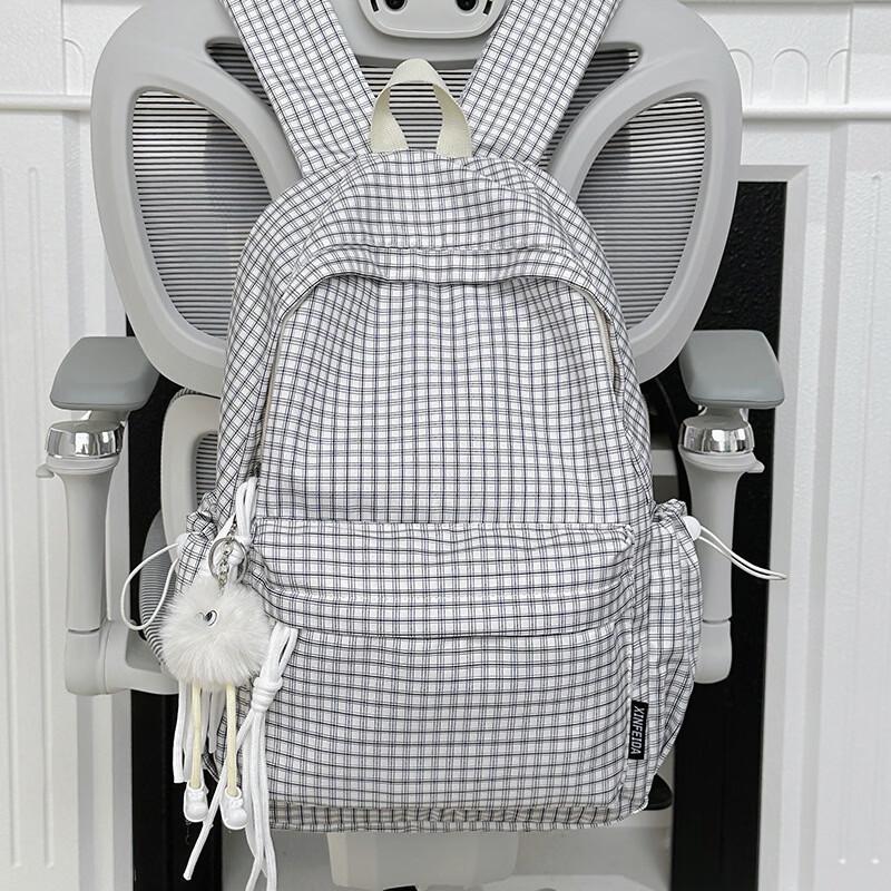 Li Shen Women's Plaid Travel Backpack