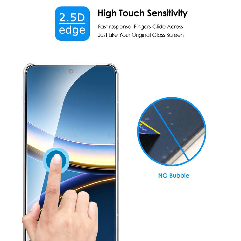 Fólie na objektiv 6-v-1 Ochranné sklo na displej Pro Xiaomi Poco F7 Ultra F7 Pro X7 Pro Tvrzené sklo F7 Ultra Měkká fólie na ochranu objektivu fotoaparátu