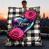 1 Stück Liebe Rosen Outdoor-Decke - Weiches Flanell Gemütlich für Reisen & Camping - Ganzjahres Warme Bettdecke, Maschinenwaschbar yy251229110