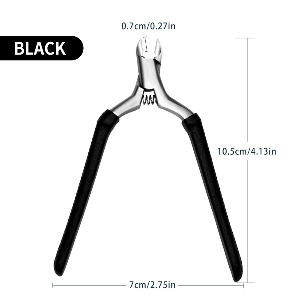 Manicure Cuticle Scissors Silicone Non-Slip Handle Cuticle Nippers Trim Nail Edges Barb Dead Skin Scissors Nail Art Tools