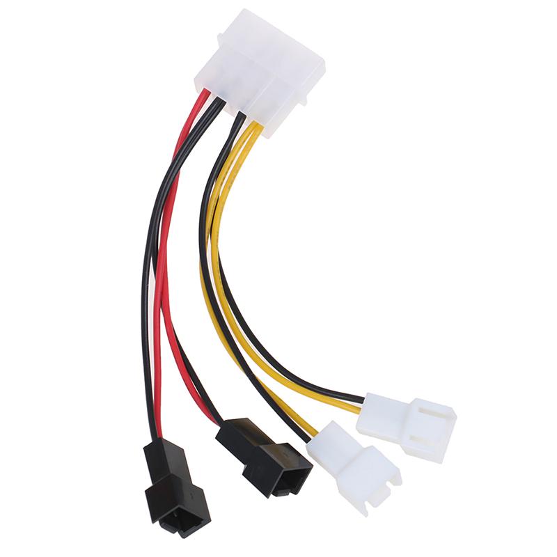 Pc 4-Pin Molex/Ide To 3-Pin Cpu/Chasis/Case Fan Power Cable Adapter Connector