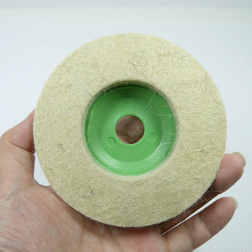 LAPHSODA Replacement Felt Buffs for Grinders, 100mm Outer Diameter Discs (3. Coarse, 10 Discs)