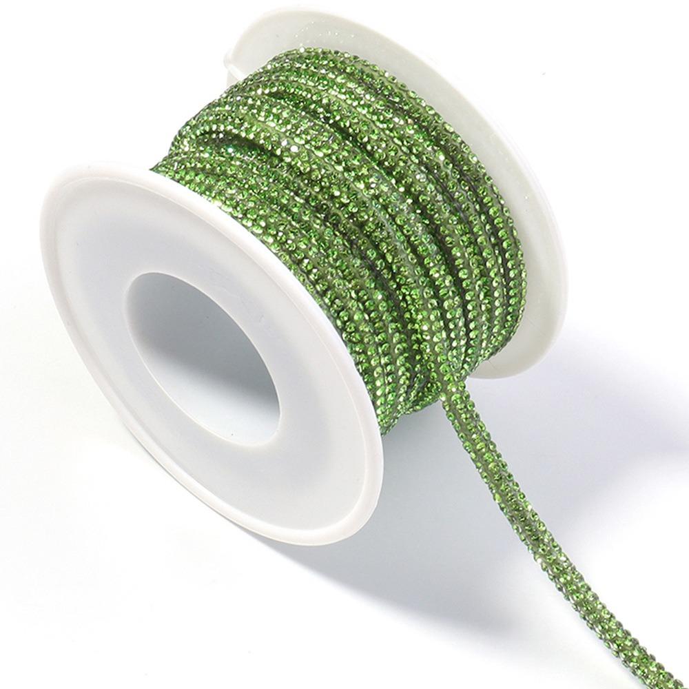 Multi-purpose Multi-Color Rhinestone Rope 5yards Length 4mm Width Diamond Rope Sparkling Rhinestone Cord Trim DIY Sewing