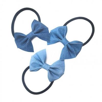 Tägliches Schönes Bestes Blau Einfaches Mini-Haarband mit Schleife 10P Farben werden zufällig gesendet