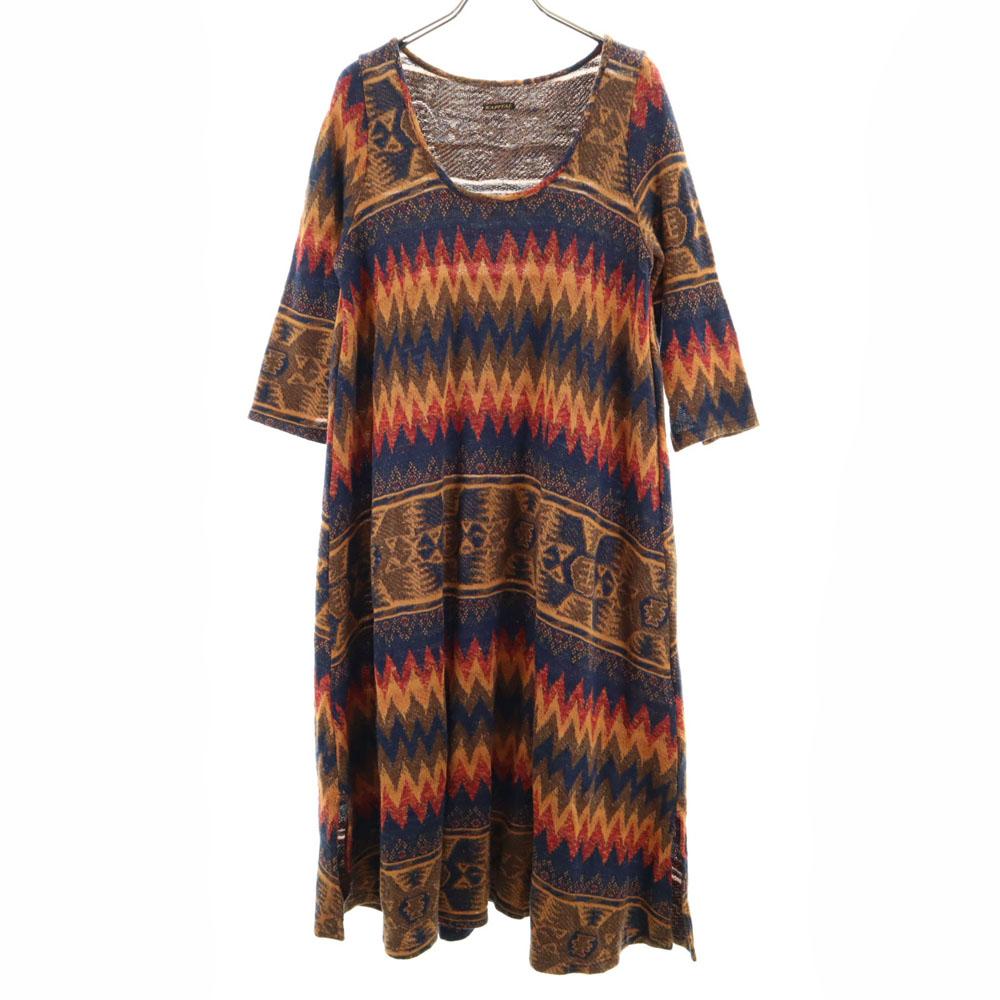 

KAPITAL сделано в Японии Комбинезон с ручками Три четверти рукава трикотаж Длинное платье Женщины Б/У