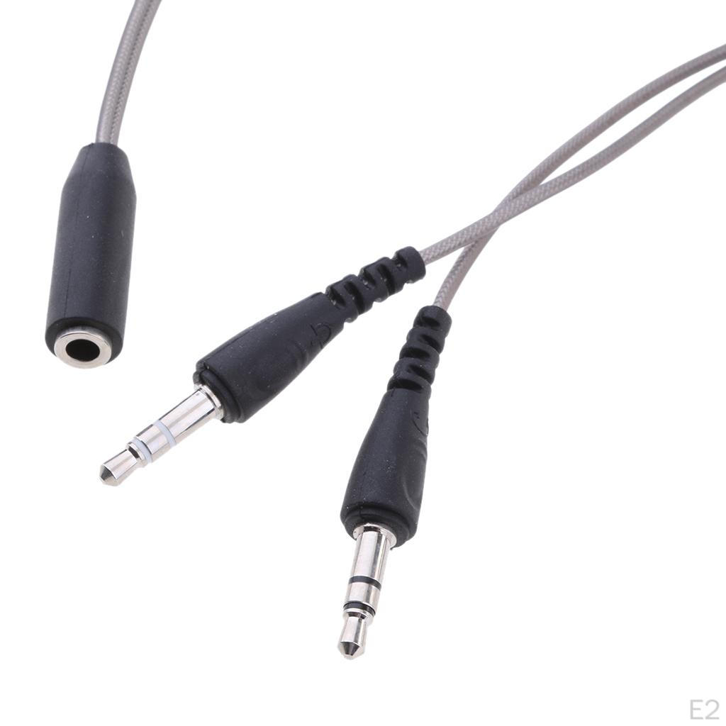 1m 3.5mm Stereo Female To 2- Splitter Audio Cable