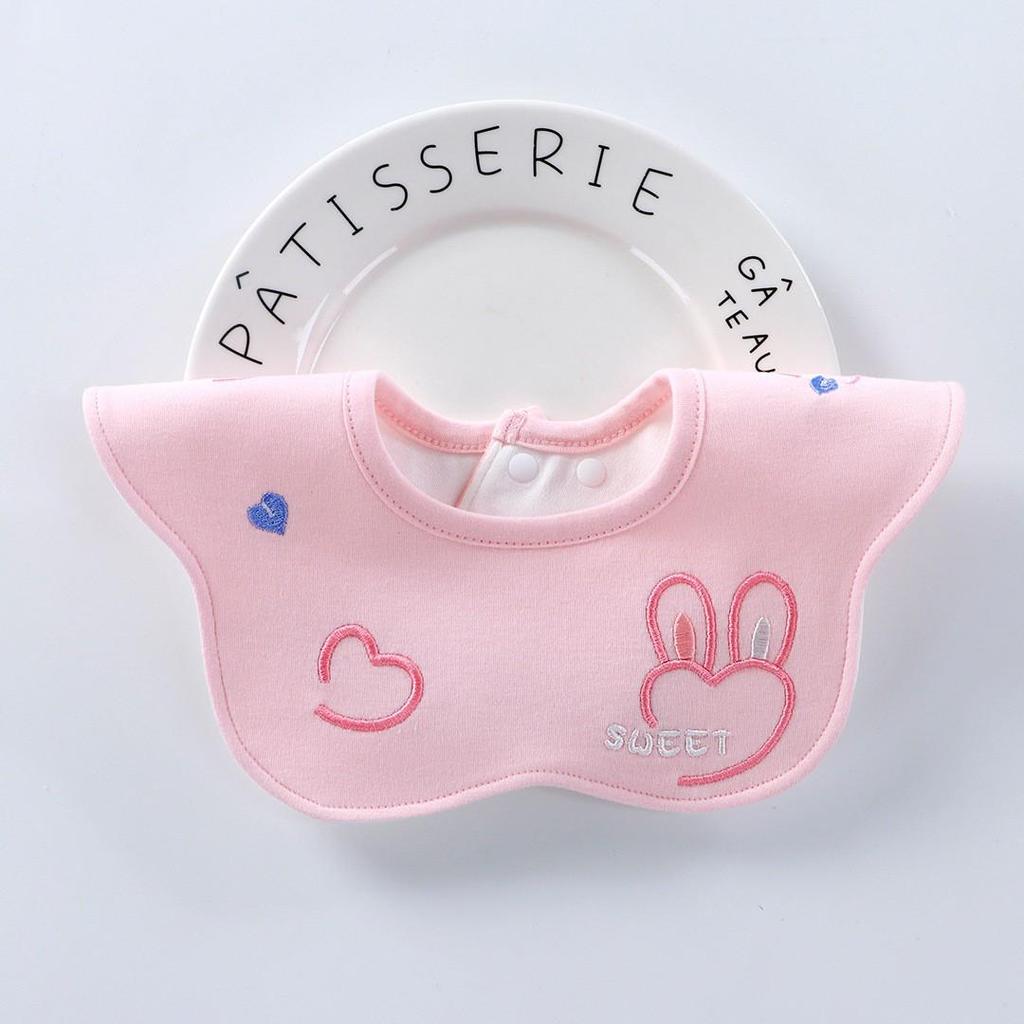 360° Cartoon Cotton Baby Bibs - Waterproof, Anti-Spit Up, Newborn Edition