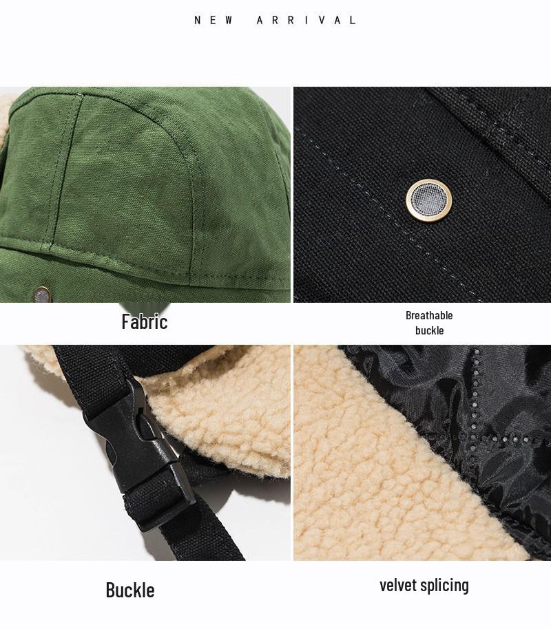 Aviator Lammwolle Wintermütze: Winddicht, Kälteschutz, Ohrenschutz für Outdoor-Aktivitäten