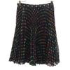 MOSCHINO BOUTIQUE Overall Handle Midi Length Pleated Skirt 38 Black Women Used