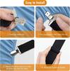 4PCS Adjustable Bed Sheet Holder for Sheets Mattress Covers Sofa Cushion Covers Sheet Clips Sheet Clips Sheet Frame Fasteners