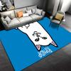 RIPNDIP White Cat Lord Nermal on Bright Blue Background Rug, Meme Street Cat Style Design, Cozy Fan Floor Accent and All Seasons Gift