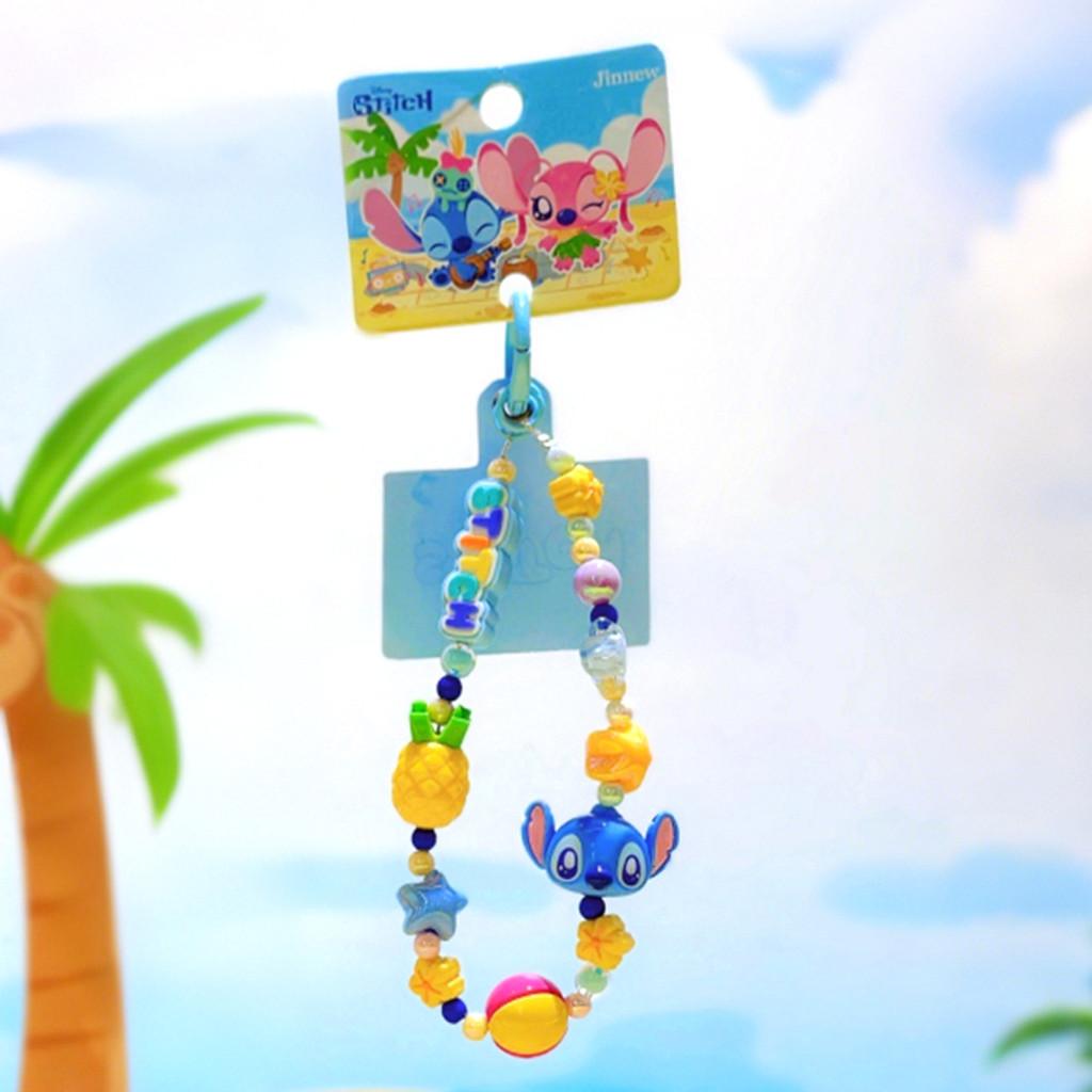 Stitch Summer Beach Series Resin Phone Pendant Keychain For Kids And Teens