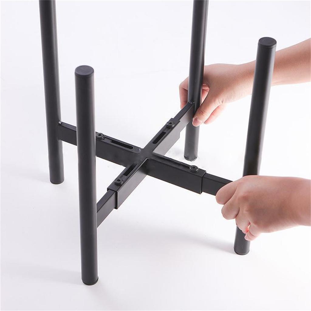 Metal Adjustable Plant Stand Plant Pot Metal Planter Stand Easy Assembly Expandable Plant Shelves Furniture Window