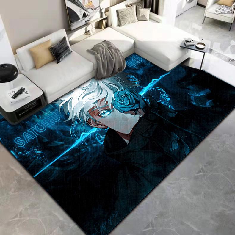 Jujutsu Kaisen 3D kreslený anime oblastní koberec Obývací pokoj Ložnice podložka na podlahu Kuchyň Protiskluzová matná podložka Koberec do dětského pokoje