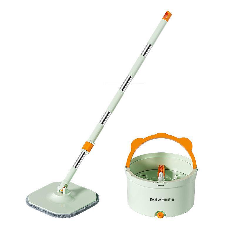 Hands-Free Spin Mop: Wet & Dry Flat Mop with Bucket - Water-Absorbent, One-Wipe Clean for Home