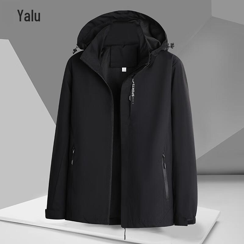 Yalu Men's Hooded Windproof Waterproof Jacket