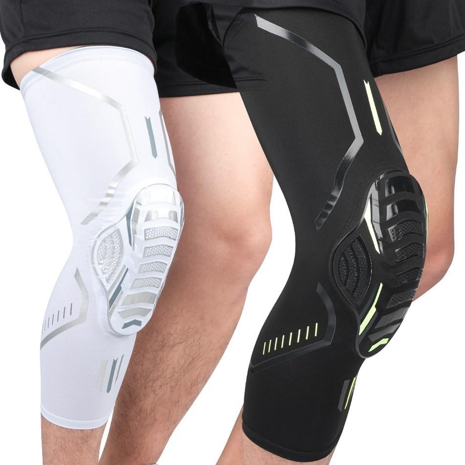 2 STK Basketball Knebøyler Kompresjonserm Knestøtte Beskyttelse for Menn Fitness Volleyball Støtteutstyr