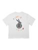 CLEVER FIELD Drawing Color Graphic Rabbit T-Shirt [White]