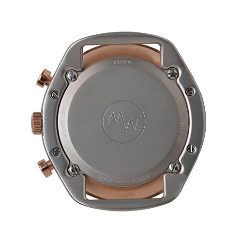 MASTER WORKS Quattro 002 MW07SRS-EDDBO8 Men's Watch, Made In Japan, Quartz Movement, 41mm, Leather Strap, Chronograph, Brown