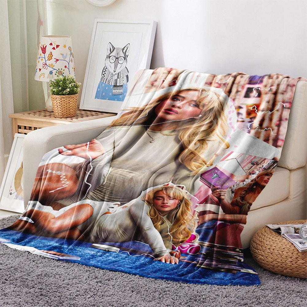 1PC Sabrina Carpenter Soul Blanket, High quality Comfortable for All Seasons, Home Decor, Warmth and Comfort