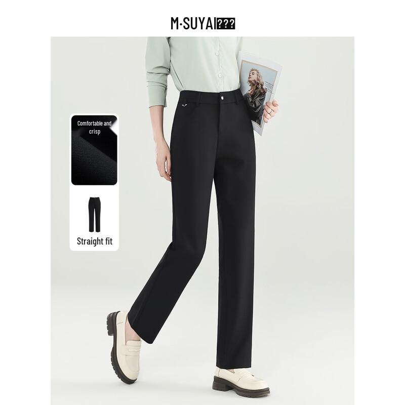 

Meng Shu Ya Women s High-Waist Slim-Fit Elastic Suit Pants 26