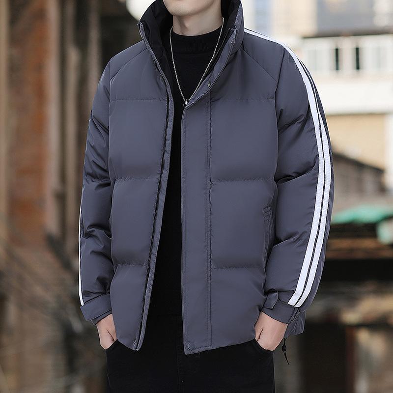Down cotton jacket men's couple warm loose bread jacket versatile padded jacket trendy padded jacket