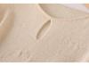 Women's Pure Wool Loose Pullover Sweater - Willow Leaf Embroidered Round Neck Knitwear