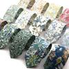 New Chic, cravatta floreale, cravatta in cotone 100%, per uomo, colore chiaro, cravatta sottile casual, festa di matrimonio