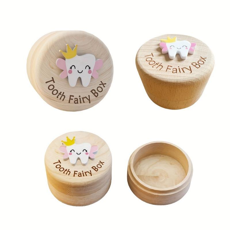 A Wooden Fairy Tooth Box, Designed for Storing Hair And Milk Teeth, Serves As a Keepsake, a Gift for Birth, And a Home Decoration