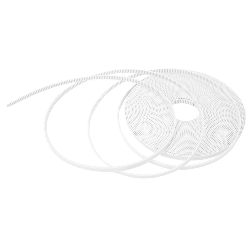 Synchronous Belt White NonSlip Timing Cogged Toothed Strip with Steel Core 2GT6mm(10 Meters )