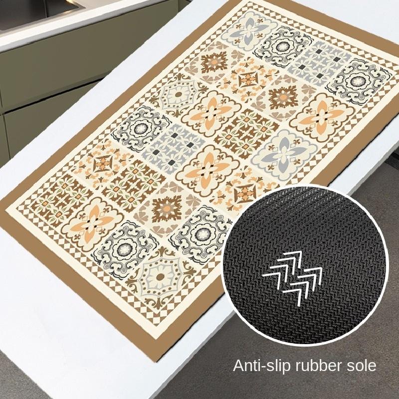 Kitchen Special Anti-dirty Anti-fouling Floor Mat Diatom Mud Absorbent Mat Non-slip Anti-oil Carpet Wipeable No-wash Floor Mat Home