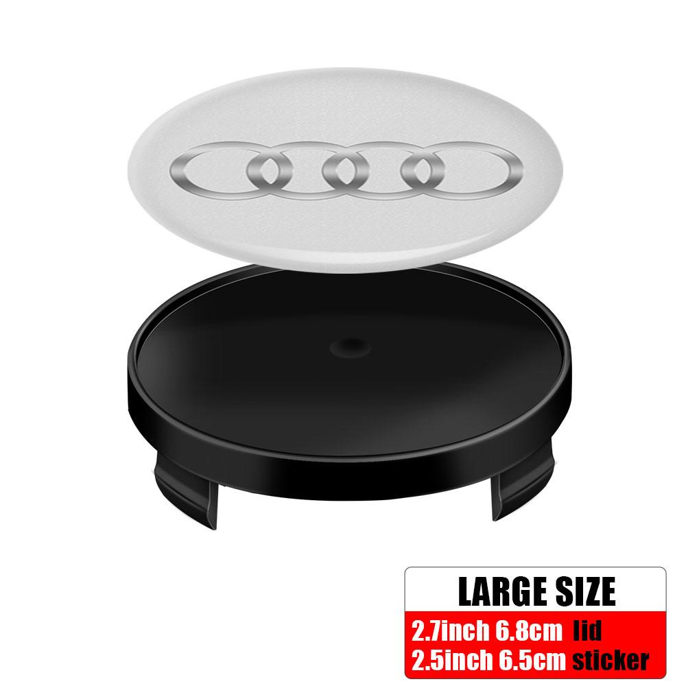 For Audi A360MM 63MM 68MM Car Wheel Center Cover Badge Hub Caps Emblem Decoration for AUDI S RS R A3 8P S3 A4 B6 B7 A6 A5 Q3 Q5 Q7 A2 A7 A8