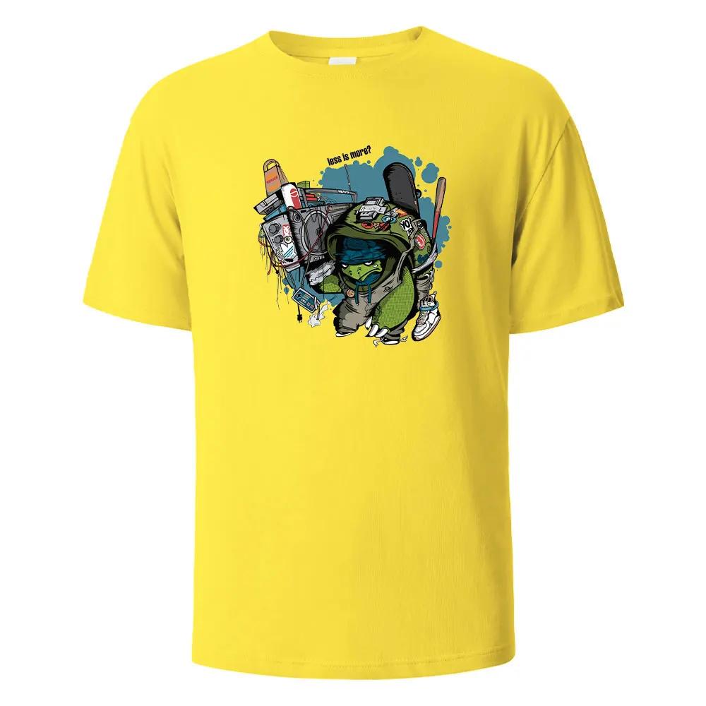 Print T-Shirt Summer Tees For Men Women 100% Cotton O-neck Oversize Casual Short Sleeved Tops