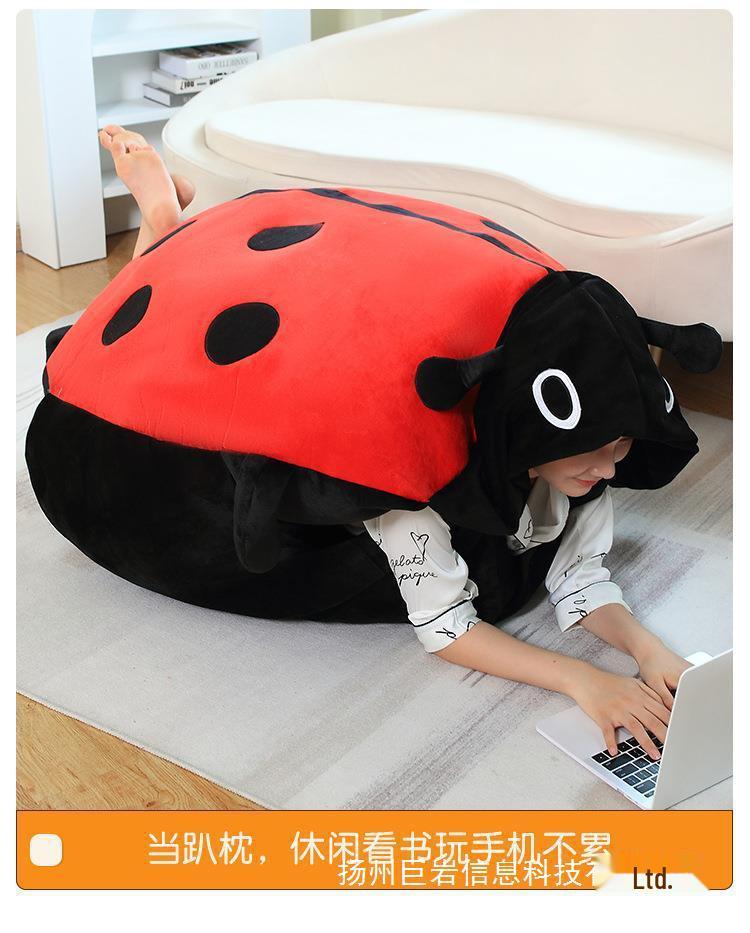 Peluche Coccinella a Sette Punti e Scarabeo Cuscino da Abbraccio - Cuscino Giocattolo Tartaruga Bruco