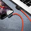 2M Double Bend 90° Right Angle Micro USB Type-c For Apple Interface LED Fast Charging Data Cable