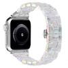 Transparent Laser Strap for Apple Watch Band 44mm 45 42 40 38 41 49mm Glacier Strap Wristband for iWatch Series 9 8 SE 7 6 5 4 3