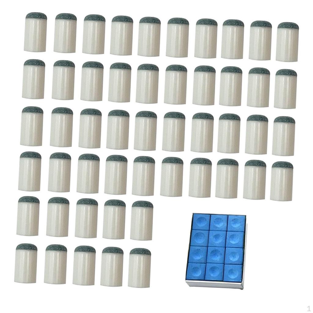 50 Pieces Slip On Pool Cue Tips Replacement Practical Professional Portable 13mm Stick