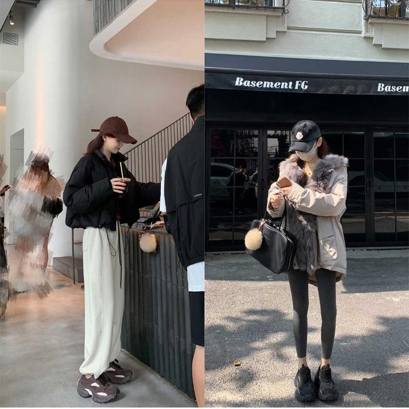 ~ New Sports Style Color Matching Lace-up Heightened Thick-soled Suede Dad Shoes for Women's Autumn and Winter