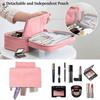 Damen Kulturbeutel Make-up Tasche Große Kapazität Kulturbeutel Wasserdichte Reisetasche 2 Stück Rosa